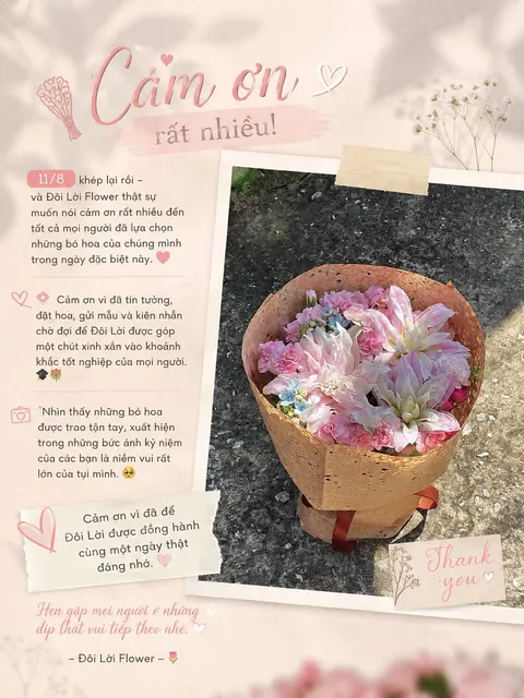 💐 11/8 khép lại rồi — và Đôi Lời Flower thật sự muốn nói cảm ơn rất nhiều đến tất cả mọi người đã l